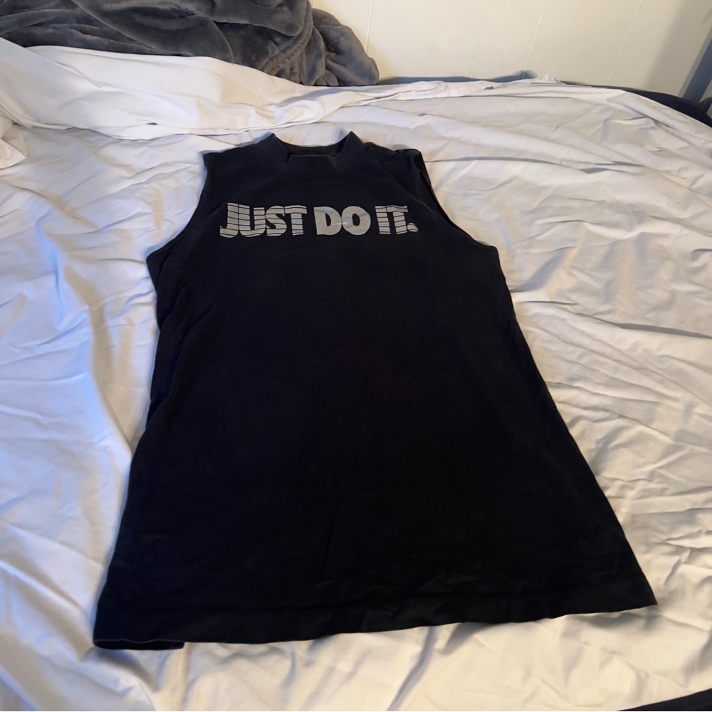 Nike workout tank top iridescent logo/print